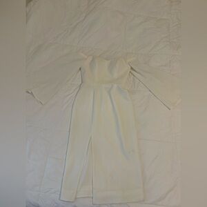 Dress the Population Off-Shoulder Cream Gown